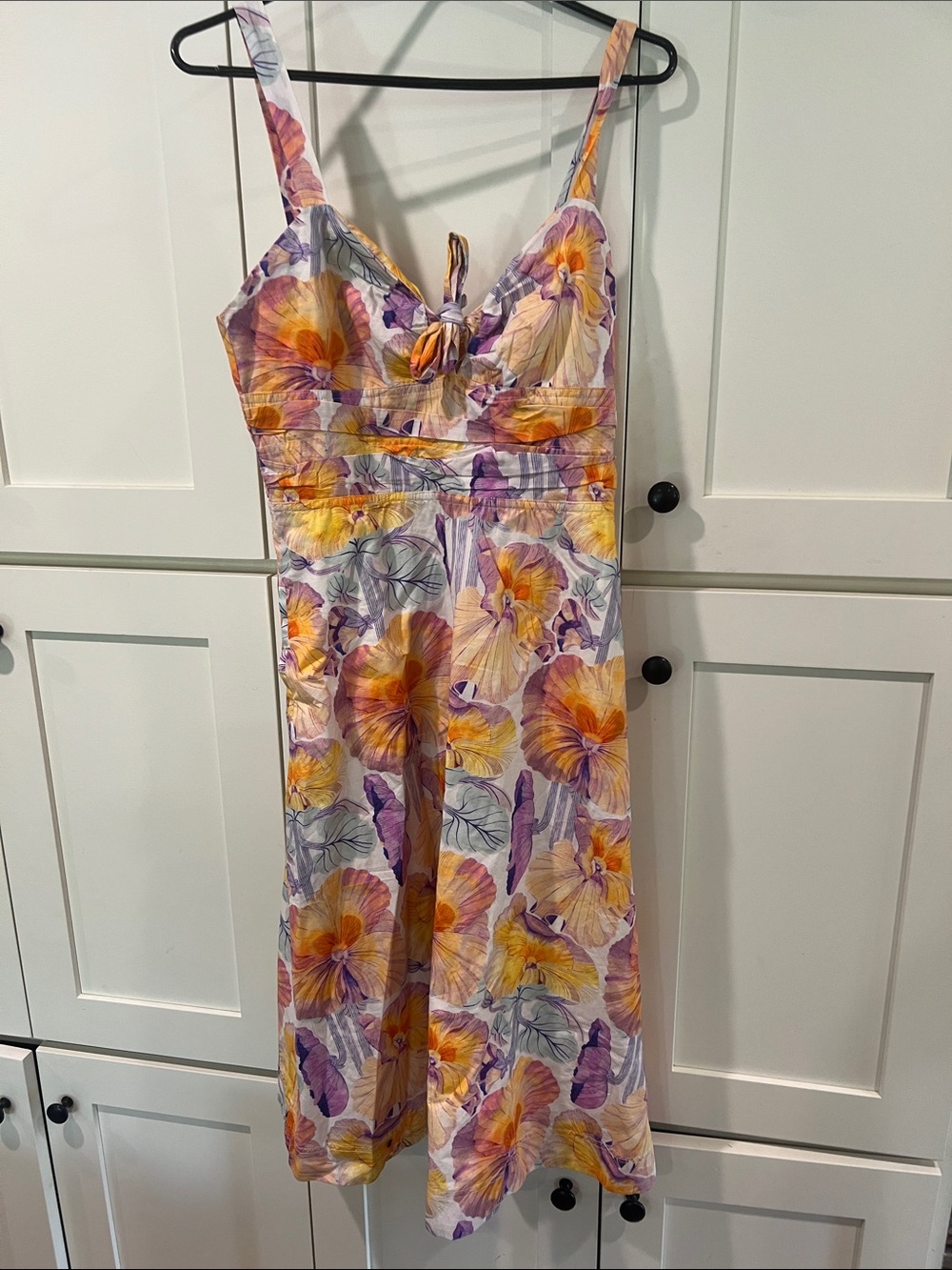 Anthropologie Cecilia Pettersson Tie-Front Midi Dress size 8